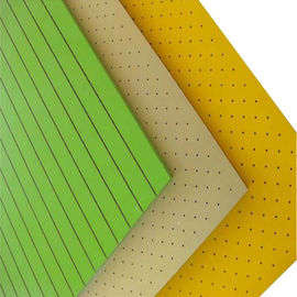 Панели пефорированные желтым цветом деревянные акустические придают огнестойкость панели стены облицовки поверхностной ядровой