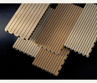 Панели доказательства звука МДФ меламина калиброванные финишем акустические деревянные с отверстиями