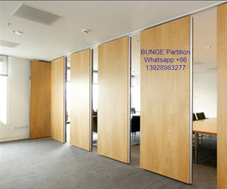 МДФ + алюминиевый действующий акустический передвижной раздел офиса/деревянные двери складчатости