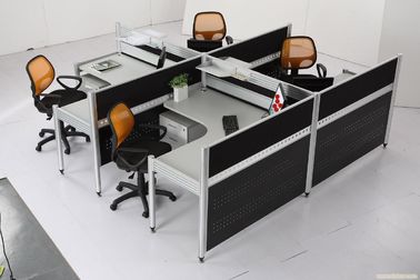 Коммерчески разделы офисной мебели для 4 людей/деревянной межкабинной перегородки офиса столов компьютера