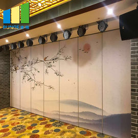 Деревянные стены раздела дверей складчатости передвижные для украшения гостиницы офиса