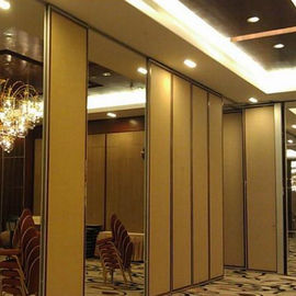 Стена раздела алюминиевых панелей профиля деревянных передвижная на гостиница 3 лет гарантии