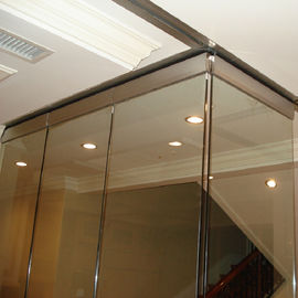 Сползать верхнюю часть стеклянного раздела стен раздела и нижний Фрамелесс стеклянный передвижной раздел для балкона