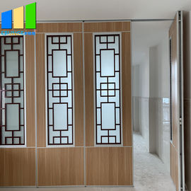 Стены раздела алюминиевой рамки передвижные с дизайном гриля стеклянным