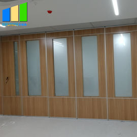 Рамка стен раздела класса деревянная складывая алюминиевая с закаленным матированным стеклом