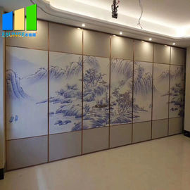 Стена раздела финиша картины рассекателей комнаты ресторана передвижная акустическая кожаная