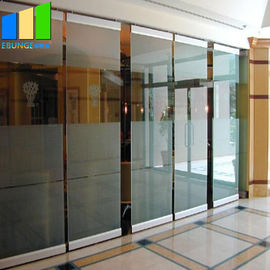 Система стеклянного раздела двери складчатости 12мм стен раздела складного офиса складывая стеклянная Фрамелесс действующая