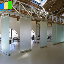 Система стеклянного раздела двери складчатости 12мм стен раздела складного офиса складывая стеклянная Фрамелесс действующая