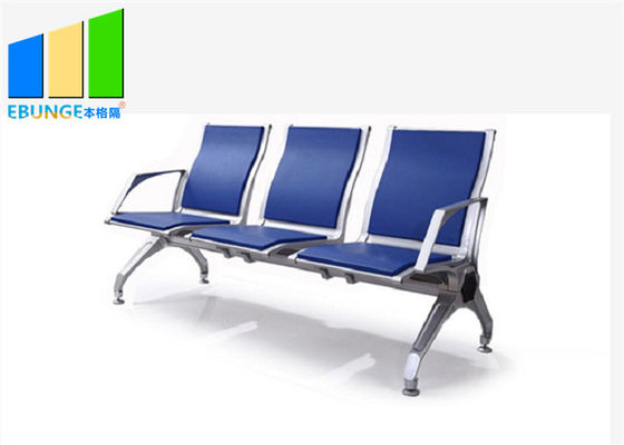 Голубой PU алюминиевого сплава кроет кожей 5 стульев аэропорта банка Seaters ждать
