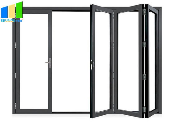 Звукоизоляционные Bifold двери закалили стеклянные алюминиевые складывая двери