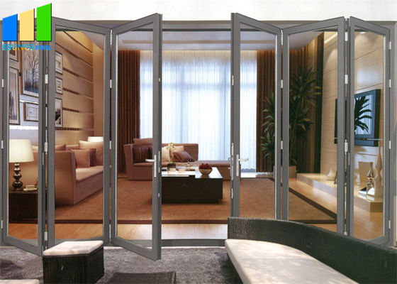 Рамки двери складчатости балкона дверь горизонтальной декоративной алюминиевой стеклянная Bifold