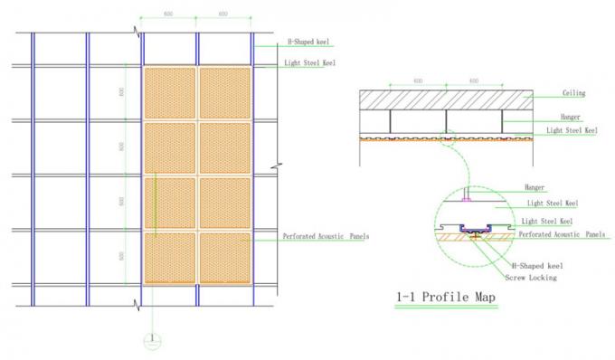 Огнезамедлительным панель стены 0.5мм пефорированная микро деревянная акустическая с финишем облицовки