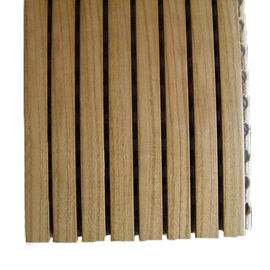 Доска МДФ акустической панели меламина прорезанная поверхностью деревянная калиброванная звукопоглотительная