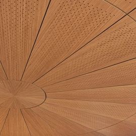 Подгонянный 9 мм акустического поглощения МДФ деревянного пефорированного обшивает панелями эко- дружелюбное
