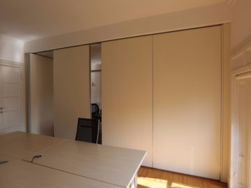 Рамка алюминия материалов стен раздела складного офиса деревянная сползая