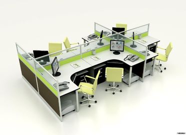 Рабочее место офиса кабины раздела современной мебели модульное для 6 Сеатер