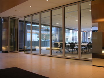 Алюминиевый профиль следа для стены стеклянных разделов офиса двойной стеклянной акустической складчатости передвижной