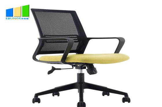 Стул штата стола компьютера стула офиса сетки исполнительного вращающееся кресло ткани черный средний задний