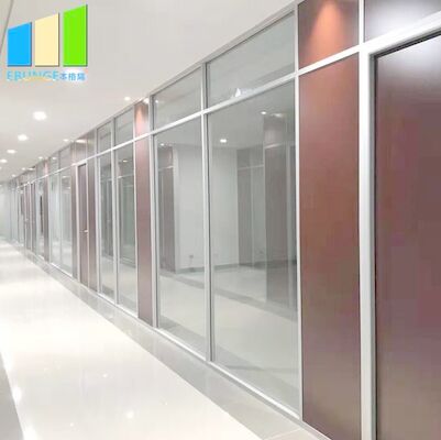 Стены раздела офиса EBUNGE 10mm экологические алюминиевые закаленные одиночные стеклянные