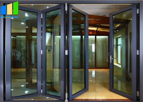 Звукоизоляционная сползая внешняя коммерчески стеклянная дверь складчатости для балкона
