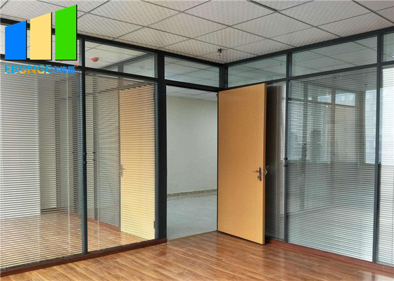 Стена раздела разъединения офиса стеклянного раздела алюминиевой рамки фиксированная внутренняя