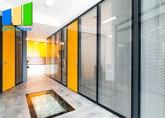 Алюминиевой замороженный рамкой фиксированный пол стеклянной стены к разделу потолка для современного офиса